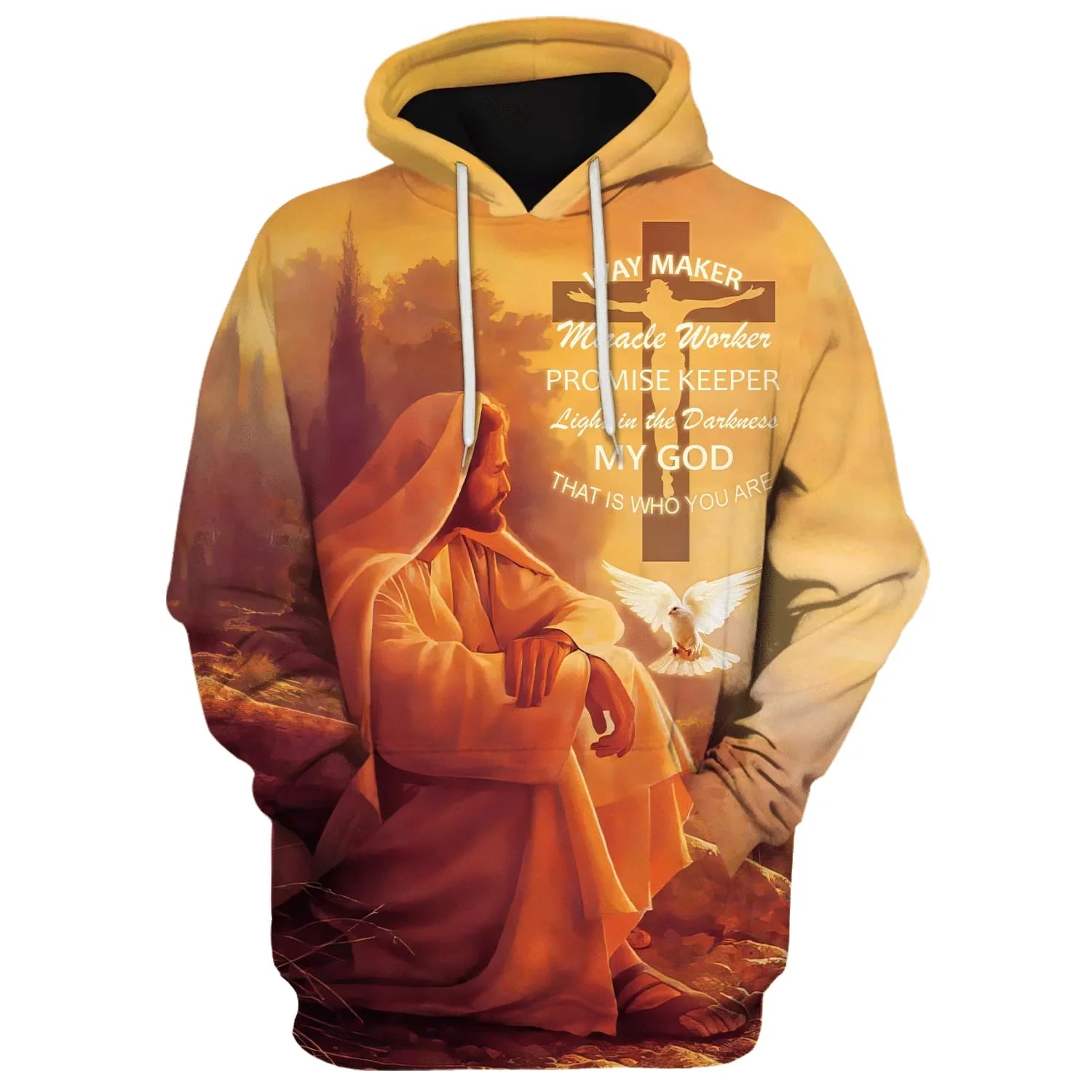 Christianartbag Clothing, Way Maker Miracle Worker Promise Keeper Light In The Darkness My God, Christian 3D Hoodie, Christian 3D Sweater, Personalized Hoodies. - Christian Art Bag