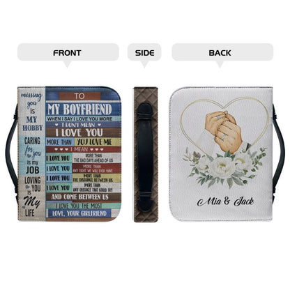 Christianartbag Bible Cover, To My Boyfriend Bible Cover, Personalized Bible Cover, Gift For Boyfriend, Christian Gifts, CAB08081223. - Christian Art Bag