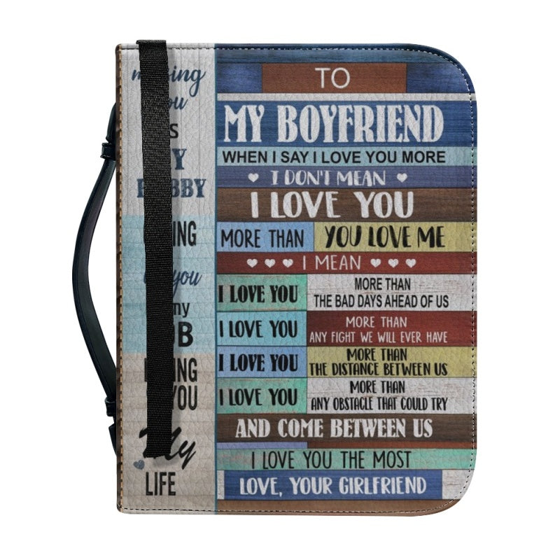 Christianartbag Bible Cover, To My Boyfriend Bible Cover, Personalized Bible Cover, Gift For Boyfriend, Christian Gifts, CAB08081223. - Christian Art Bag