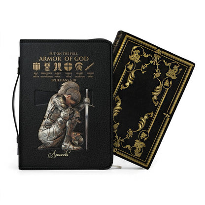 Personalized Armor of God Bible Cover Case | Custom Name & Color - CHRISTIANARTBAG 01082826