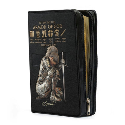 Personalized Armor of God Bible Cover Case | Custom Name & Color - CHRISTIANARTBAG 01082826