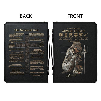 Personalized Armor of God Bible Cover Case | Custom Name & Color - CHRISTIANARTBAG 01082826