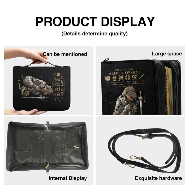 Personalized Armor of God Bible Cover Case | Custom Name & Color - CHRISTIANARTBAG 01082826