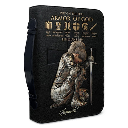 Personalized Armor of God Bible Cover Case | Custom Name & Color - CHRISTIANARTBAG 01082826