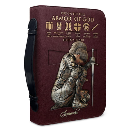 Personalized Armor of God Bible Cover Case | Custom Name & Color - CHRISTIANARTBAG 01082826