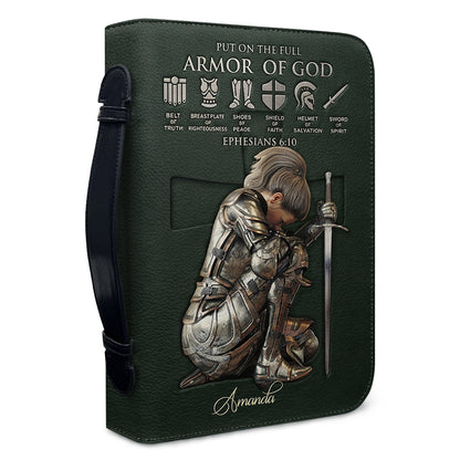 Personalized Armor of God Bible Cover Case | Custom Name & Color - CHRISTIANARTBAG 01082826