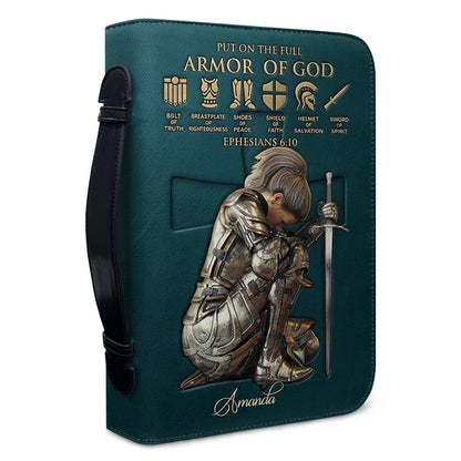 Personalized Armor of God Bible Cover Case | Custom Name & Color - CHRISTIANARTBAG 01082826