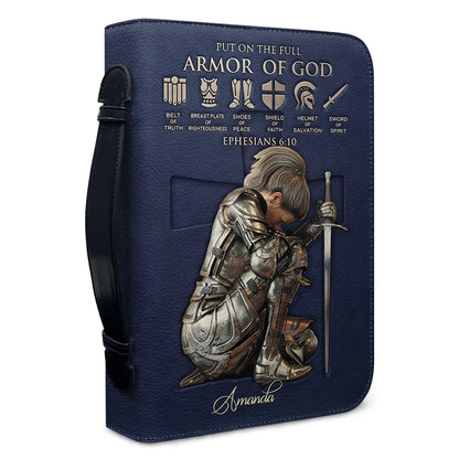 Personalized Armor of God Bible Cover Case | Custom Name & Color - CHRISTIANARTBAG 01082826