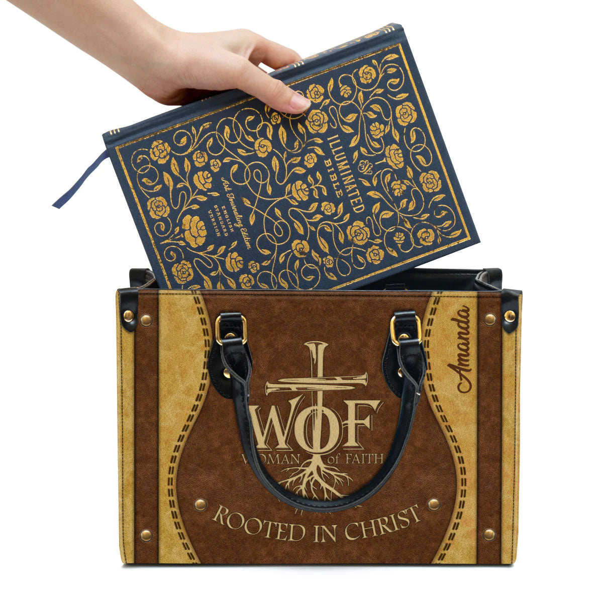 Christianartbag Handbags, Woman Of Faith Leather Bags, Personalized Bags, Gifts for Women, Christmas Gift, CABLTB01300723. - Christian Art Bag
