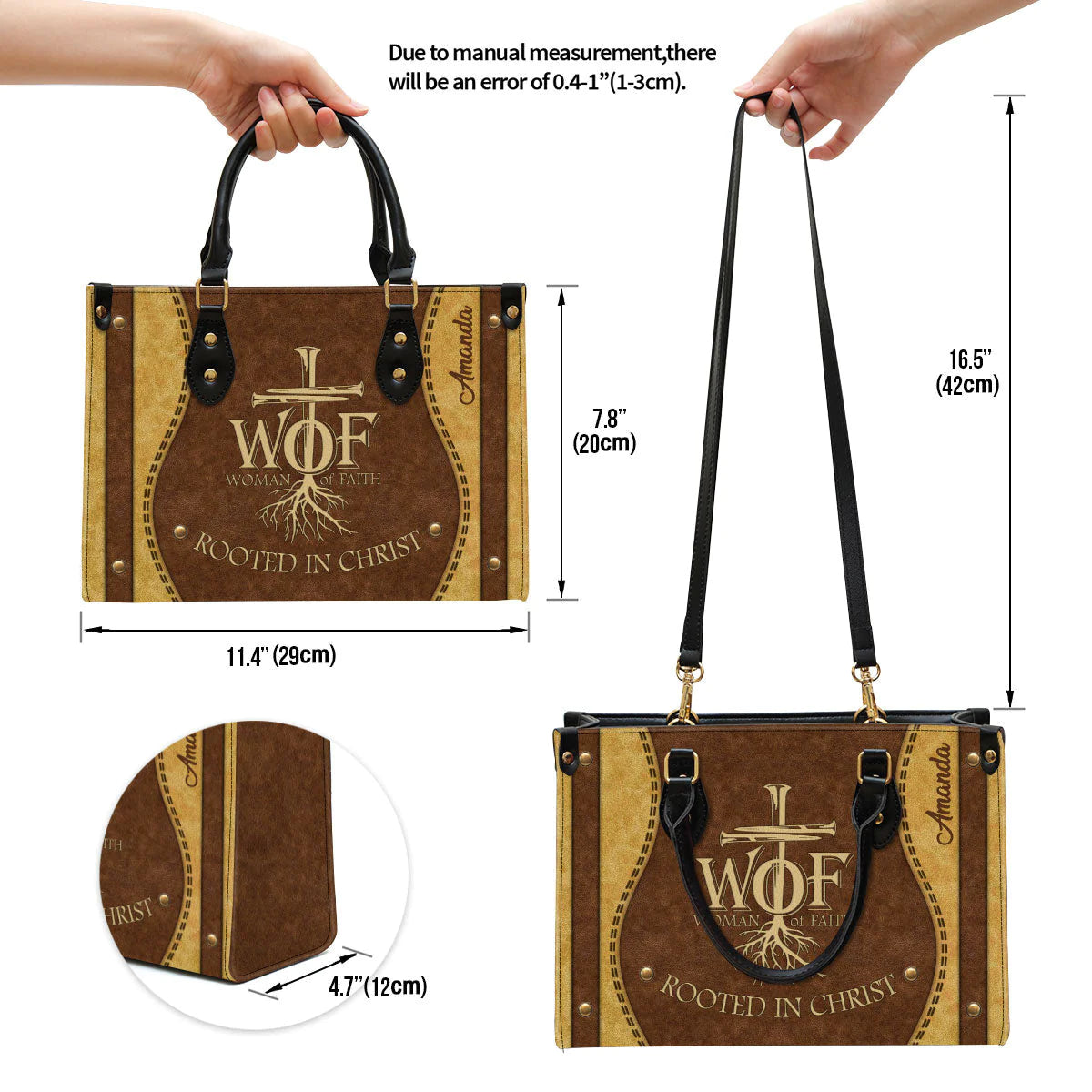 Christianartbag Handbags, Woman Of Faith Leather Bags, Personalized Bags, Gifts for Women, Christmas Gift, CABLTB01300723. - Christian Art Bag