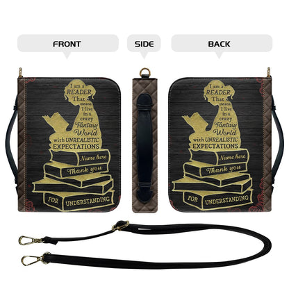CHRISTIANARTBAG Book Covers - I Am Reader That Means in a crazy Fantasy World - Personalized Book Cover.