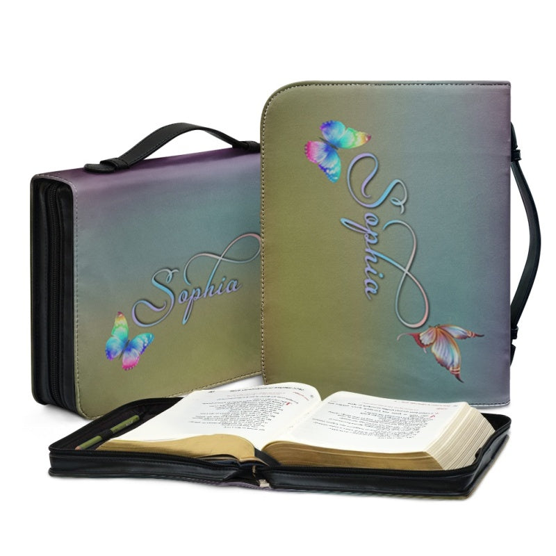 Christianartbag Bible Cover, I Believe There Are Angels Among Us Bible Cover, Personalized Bible Cover, Cross Bible Cover, Christian Gifts, CAB01090124. - Christian Art Bag