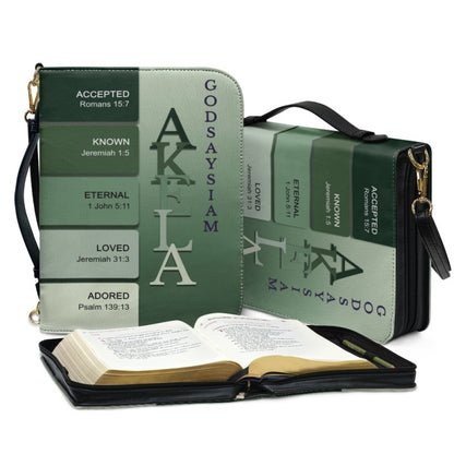 CHRISTIANARTBAG Bible Cover Vintage Green - Uncover the sacred meaning of your name - Personalized Bible Cover, CABBBCV15131124.