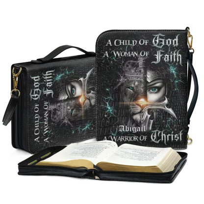 Christianart Bible Cover - A Child Of God A Woman Of Faith A Warrior Of Christ - Personalized Bible Cover - Warrior Bible Cover - CABBBCV01171024.