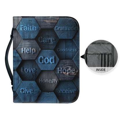 CHRISTIANARTBAG Bible Cover - GOD Help Love Faith - Personalized Bible Cover, CABBBCV03120824.