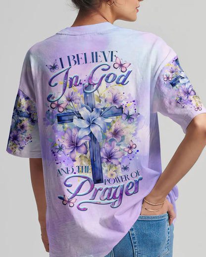 Christianartbag 3D T-Shirt For Women, I Believe In God Women's All Over Print Shirt, Christian Shirt, Faithful Fashion, 3D Printed Shirts for Christian Women, CABDS02271223 - Christian Art Bag