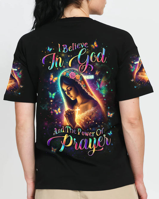Christianartbag 3D T-Shirt For Women, I Believe In God Women's All Over Print Shirt, Christian Shirt, Faithful Fashion, 3D Printed Shirts for Christian Women, CABDS01221223 - Christian Art Bag