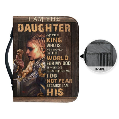 Christianart Bible Cover - I Am Daughter Of The King - Warrior Bible Cover - Bible Cover For Women - CABBBCV01070324.