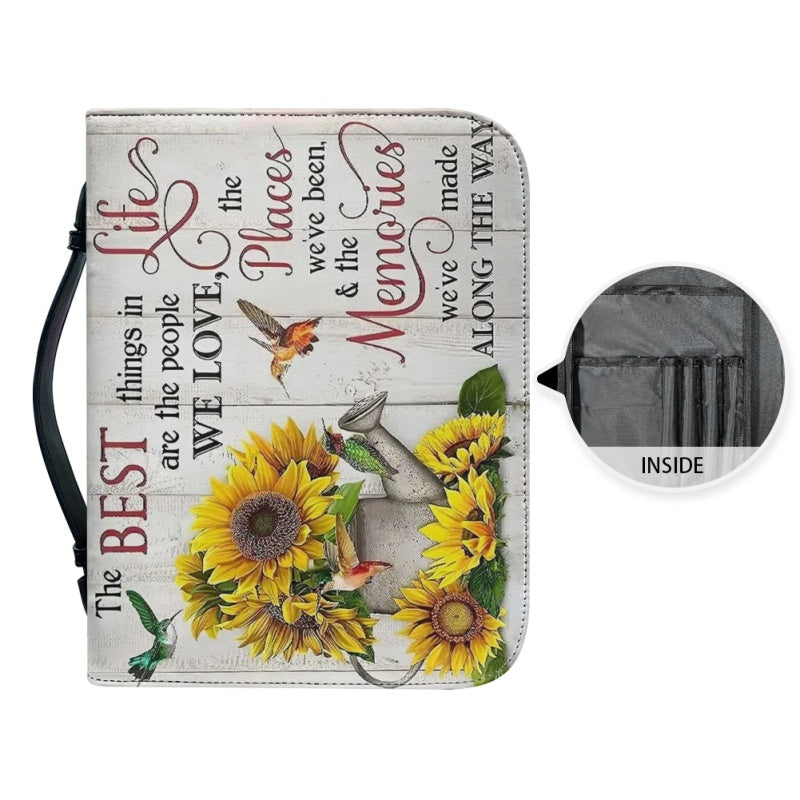 Christianartbag Bible Cover, Sunflower Bible Cover, Personalized Bible Cover, Sunflower Cross Bible Cover, Christian Gifts, CAB05171123. - Christian Art Bag