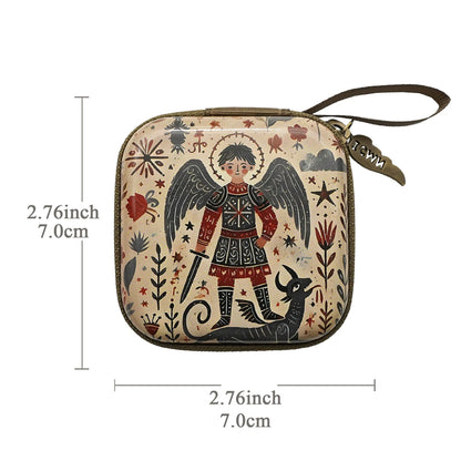 Virgin Mary & Jesus Rosary Bag – Catholic Religious Jewelry Storage Pouch