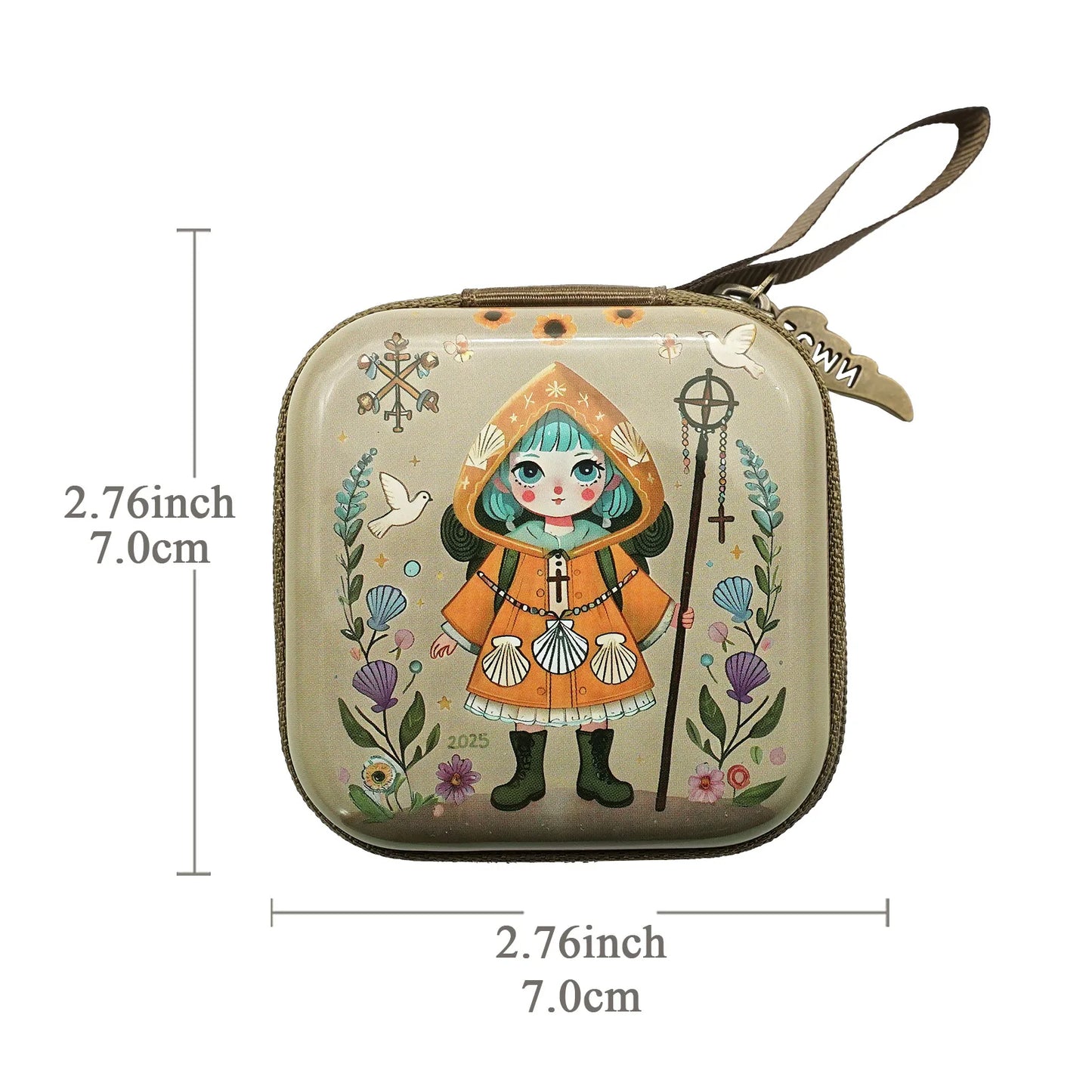 Virgin Mary & Jesus Rosary Bag – Catholic Religious Jewelry Storage Pouch