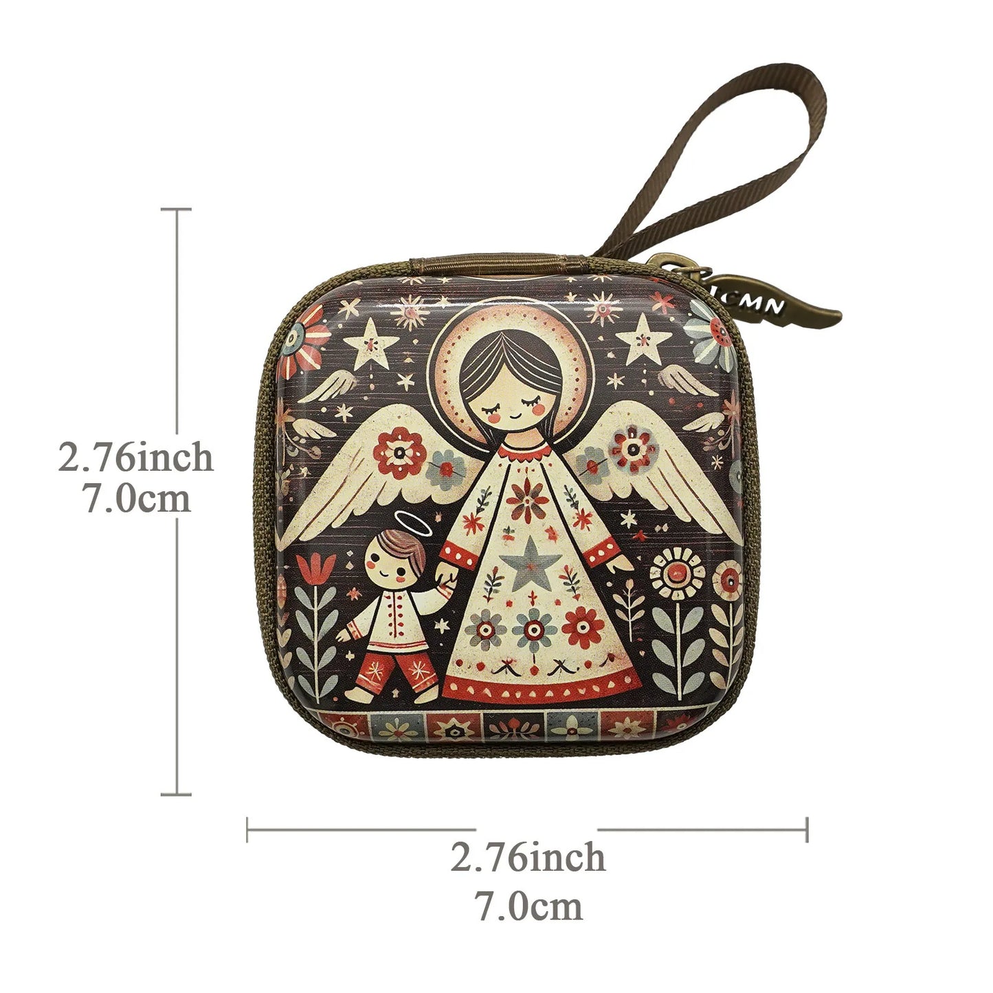 Virgin Mary & Jesus Rosary Bag – Catholic Religious Jewelry Storage Pouch