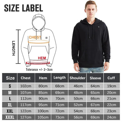 Christianart Heated Hoodie Unisex, Gerbing 7V Battery Heated Hoodie Unisex – Electric Heat Sweatshirt, Heating Jacket for Motorcycle, Hunting, Camping. - Christian Art Bag