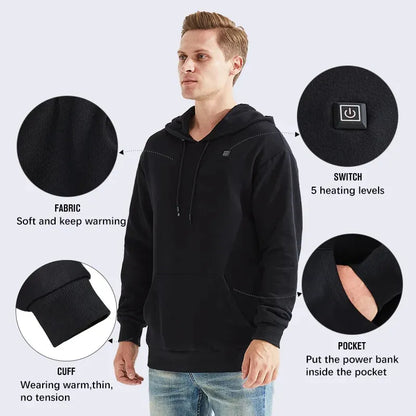 Christianart Heated Hoodie Unisex, Gerbing 7V Battery Heated Hoodie Unisex – Electric Heat Sweatshirt, Heating Jacket for Motorcycle, Hunting, Camping. - Christian Art Bag