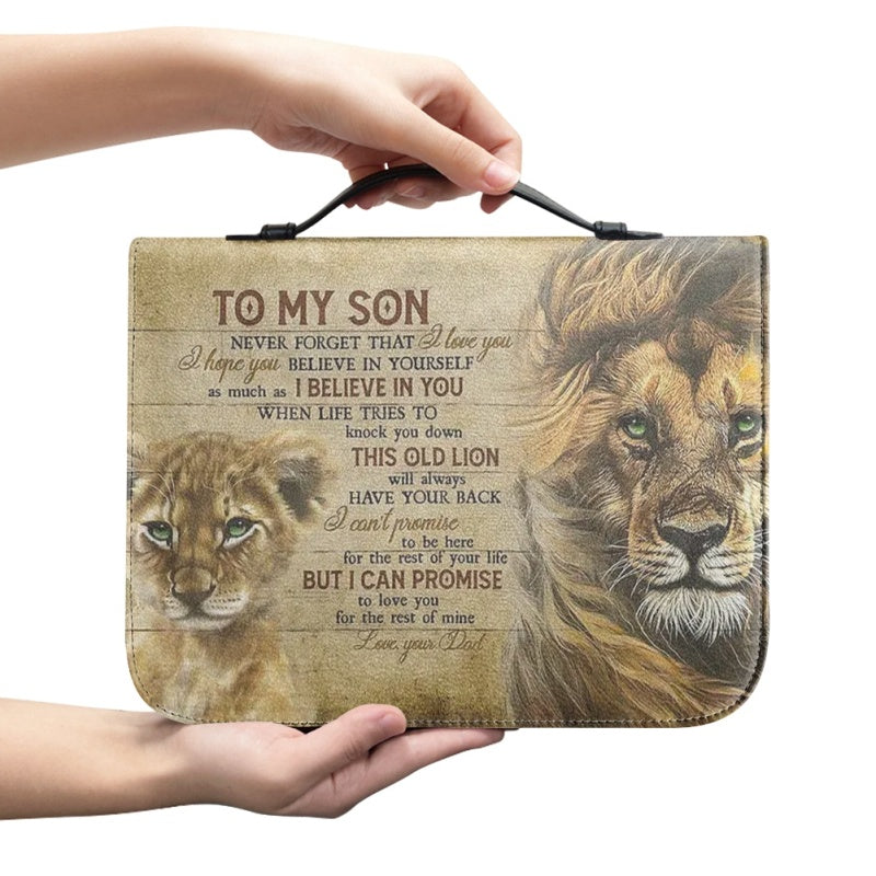 Christianartbag Bible Cover, To My Son From Mom Bible Cover, Personalized Bible Cover, Art Design Bible Cover, Christian Gifts, CAB04061223. - Christian Art Bag