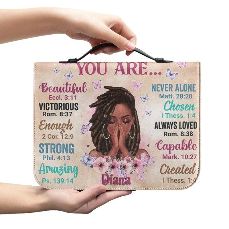 Christianartbag Bible Cover, God Says You Are Bible Cover, Personalized Bible Cover, Warrior Bible Cover, Christian Gifts, CAB02200124. - Christian Art Bag