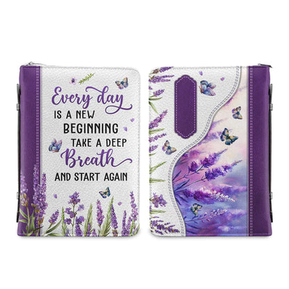 Christianart Bible Cover, Every Day Is A New Beginning Take A Deep Breath And Start Again, Personalized Bible Cover, Gifts For Men, Christmas Gift, CABBBCV05290723 - Christian Art Bag