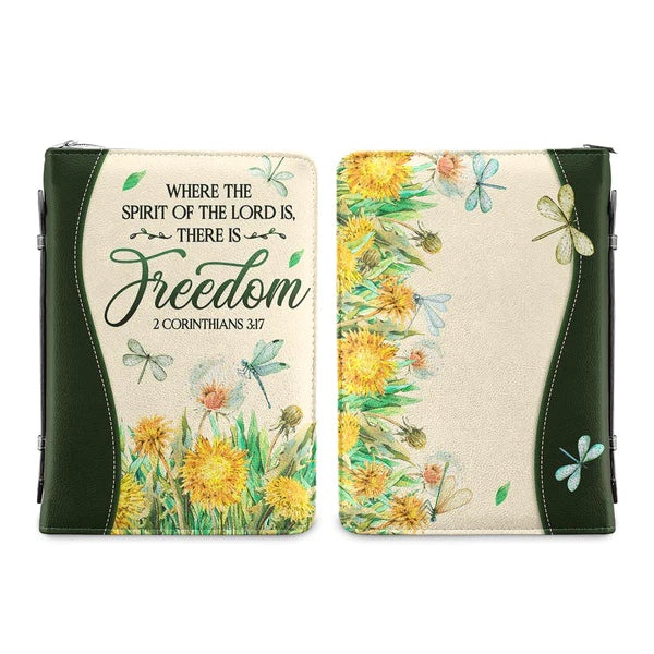 Christianart Bible Cover, Where The Spirit Of The Lord Is There Is Freedom 2 Corinthians 3:17, Personalized Bible Cover, Gifts For Men, Christmas Gift, CABBBCV03290723 - Christian Art Bag