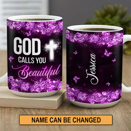 Christianartbag Drinkware, God Calls You Beautiful, Personalized Mug, Tumbler, Personalized Gift. - Christian Art Bag