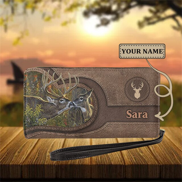 Christianart Personalized Gifts For Women, Women's Wallet Animal Print Wallets Fashion Handbags Wild Long Zipper Clutch Bag Multi-card Women Bag Purse. - Christian Art Bag