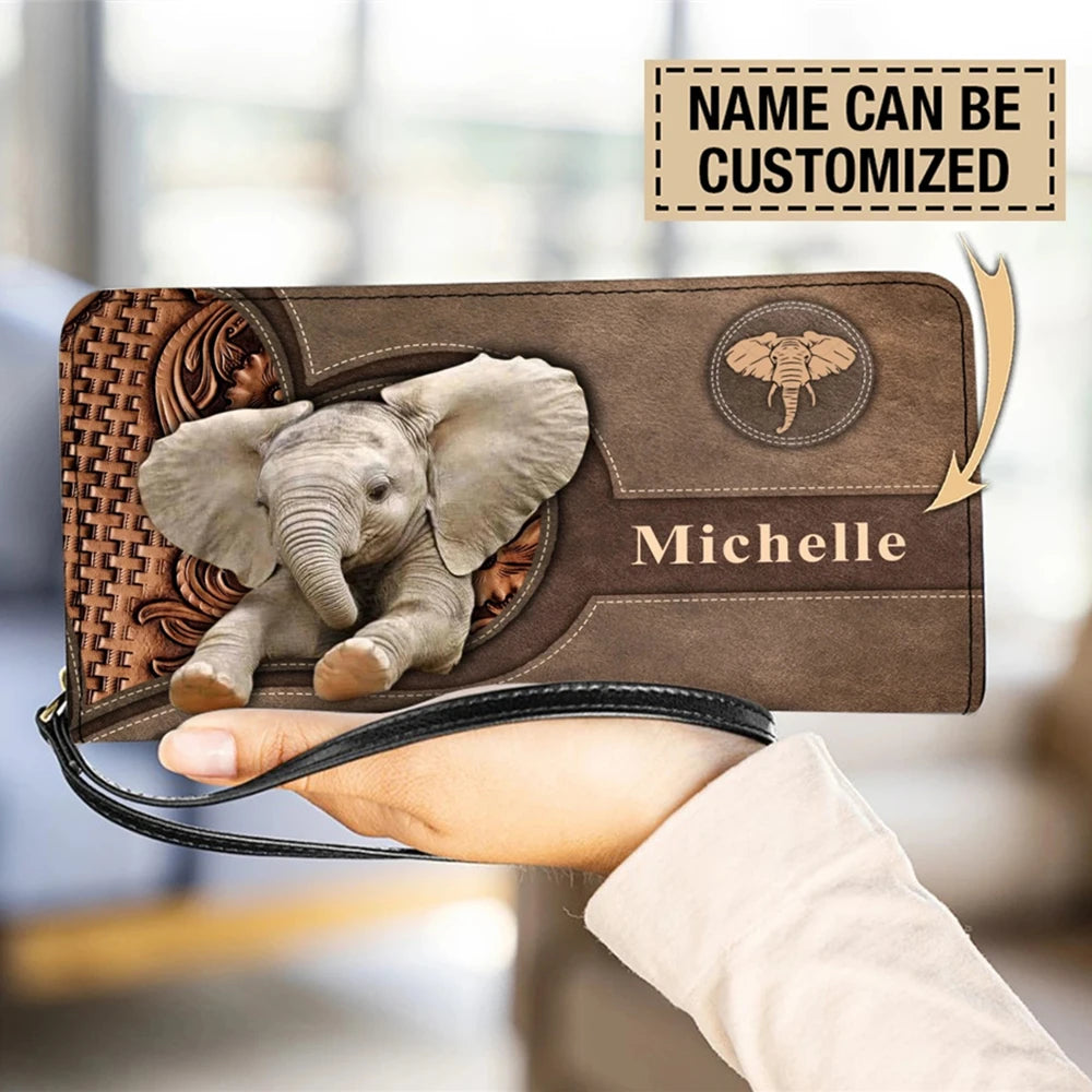 Christianart Personalized Gifts For Women, Women's Wallet Animal Print Wallets Fashion Handbags Wild Long Zipper Clutch Bag Multi-card Women Bag Purse. - Christian Art Bag
