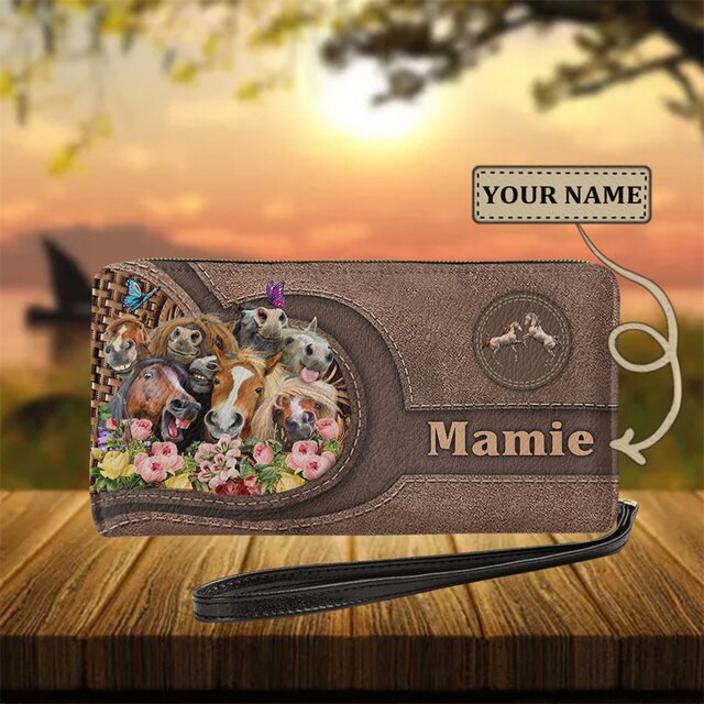 Christianart Personalized Gifts For Women, Women's Wallet Animal Print Wallets Fashion Handbags Wild Long Zipper Clutch Bag Multi-card Women Bag Purse. - Christian Art Bag