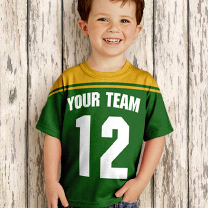 Personalized 3D Shirt, Football Jersey Shirt - Boy's Personalized Football T-Shirt, Any Team Colors, Sport Birthday Shirt - Christian Art Bag