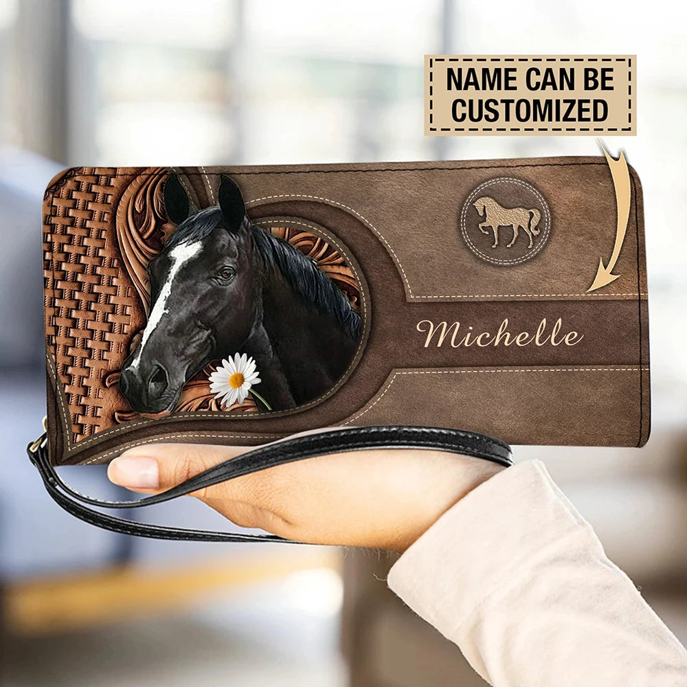 Christianart Personalized Gifts For Women, Women's Wallet Animal Print Wallets Fashion Handbags Wild Long Zipper Clutch Bag Multi-card Women Bag Purse. - Christian Art Bag