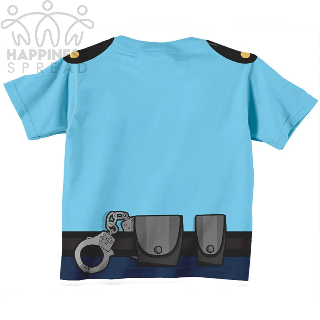 Custom Name and Number Police Officer Shirt, Personalized Boys Policeman Birthday T-Shirt, Birthday Shirt, Police Birthday Shirt, Police Costume-Christian Art Bag