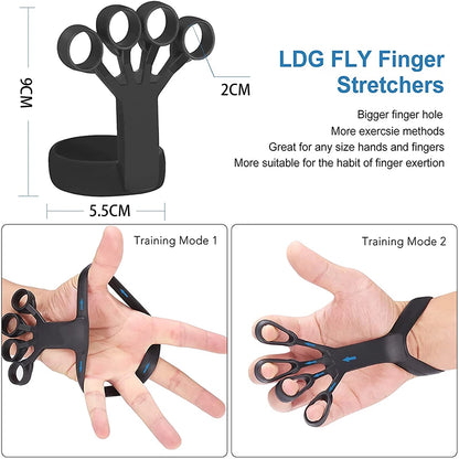 Silicone Hand Grip Device Finger Exercise Hand Strengthener Stretcher Hand Trainer Rehabilitation Training Equipment Muscle Tool-Christian Art Bag