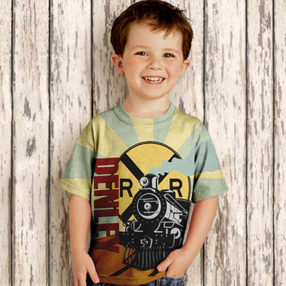 Custom Shirt Boys Train, Personalized Birthday Steam Engine T-Shirt. - Christian Art Bag