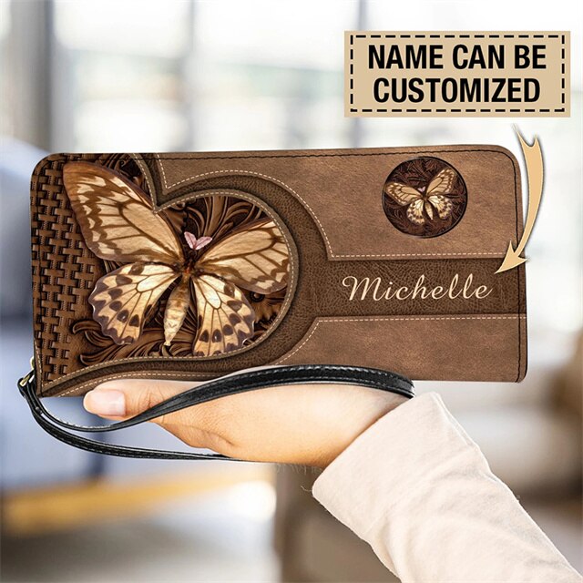 Christianart Personalized Gifts For Women, Women's Wallet Animal Print Wallets Fashion Handbags Wild Long Zipper Clutch Bag Multi-card Women Bag Purse. - Christian Art Bag
