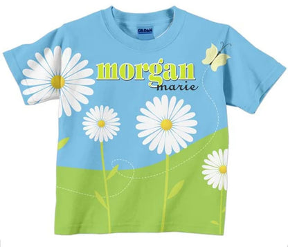 HPSP Shirt, Custom Birthday Shirt, Flower birthday Shirt, Personalized Flower T-Shirts, Kids Birthday Shirts,  Family Flower Shirts, Flower 3D Shirt. - Christian Art Bag