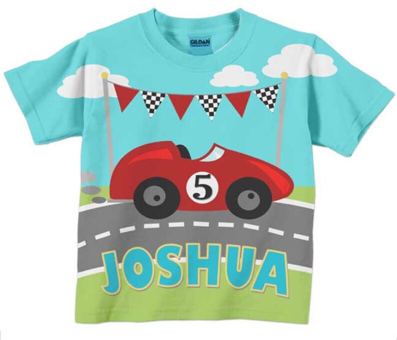 HPSP Shirt, Custom Birthday Shirt, Boys Cute Tracter, Race Car, Train T-Shirt, Personalized Birthday Number, Steam Engine Shirt, Top - Christian Art Bag